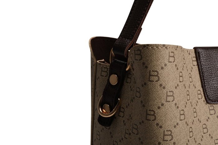 Lucky Bees Bolso tipo cubo Cream, Brown